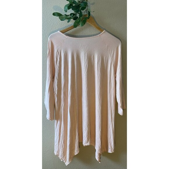 COPY - Torrid Super Soft Knits Top Size 2X Pink Lace Scoop Neckline 3/4 Sleeve … - Picture 4 of 9